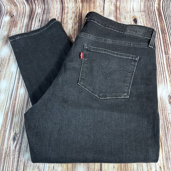 Levi's Denim - Levi's CLASSIC MID RISE SKINNY Womens Sz 16 Short Black Jeans Denim Pants 35X28